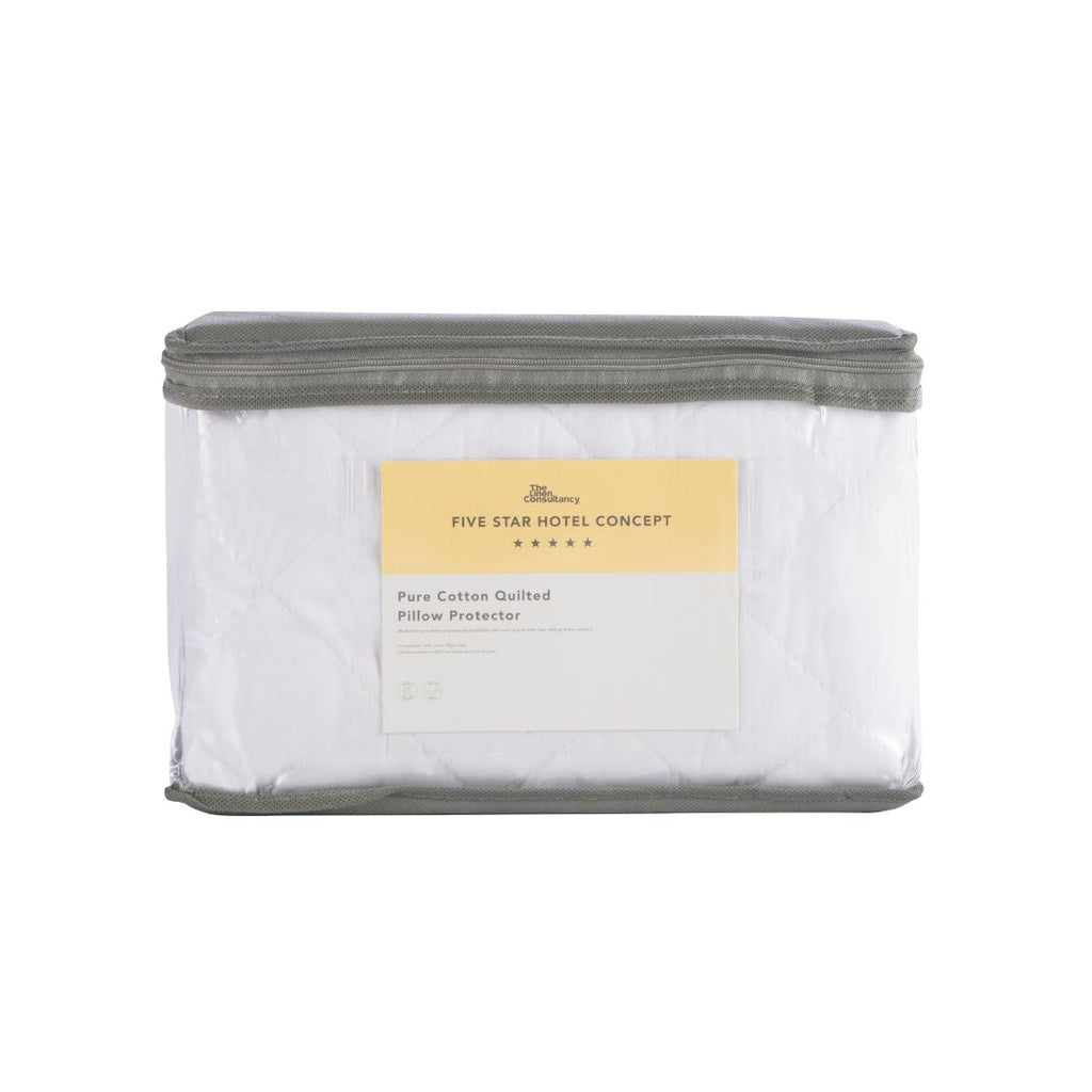 Five Star Hotel Concept pillow protector with clear packaging on a white background